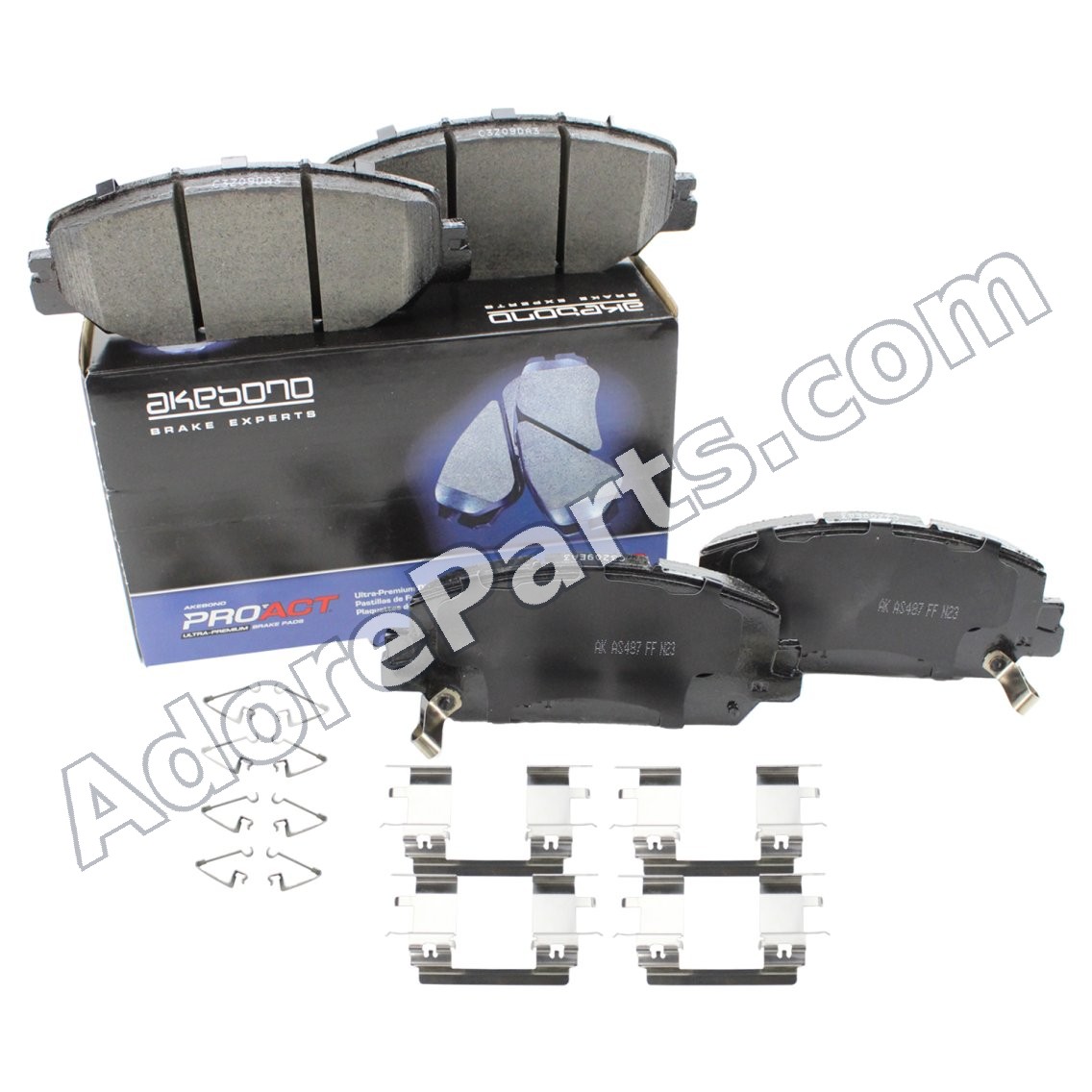 Akebono ProACT ACT2036 Front Ceramic Brake Pads — Honda CR-V / HR-V / Clarity / Acura ADX