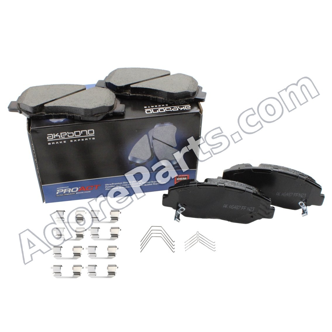 Akebono ProACT ACT914A Front Ceramic Brake Pads — Honda Civic / Accord / CR-V / Acura ILX