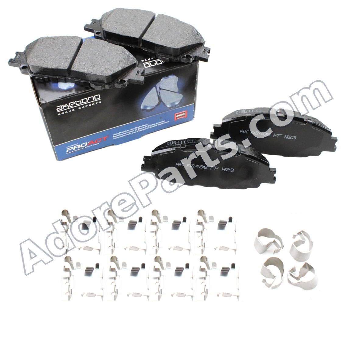 Akebono ProACT ACT2176 Front Ceramic Brake Pads — Toyota Corolla / Prius / Prius Prime