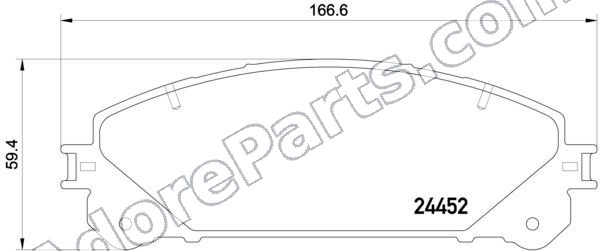 Pagid Standard Replacement Low-Met Brake Pads 355015461 — Front