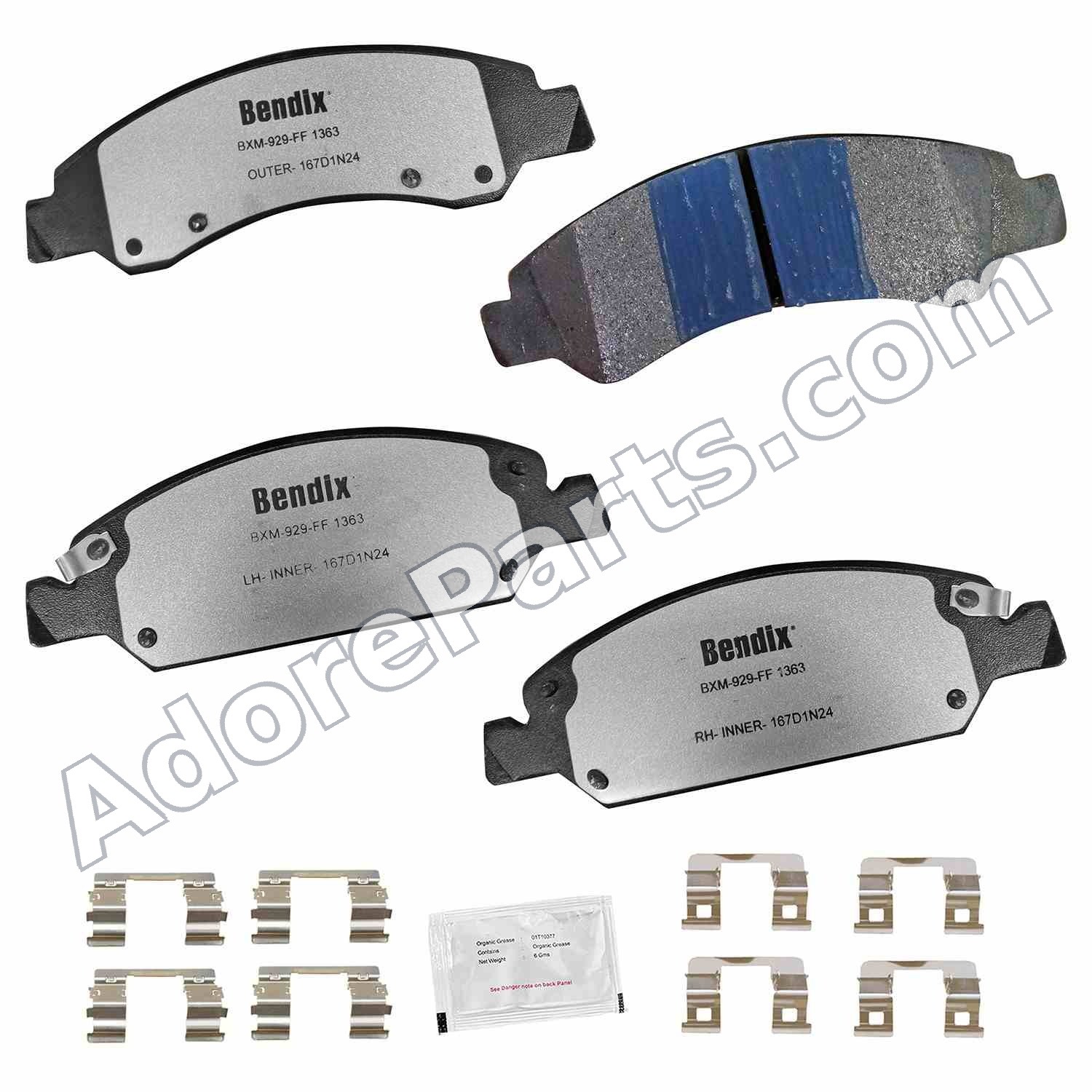 Bendix Fleet MetLok Severe Duty MKD1363FM Brake Pad Set — Front (GM Silverado/Sierra/Tahoe/Suburban/Yukon/Escalade)
