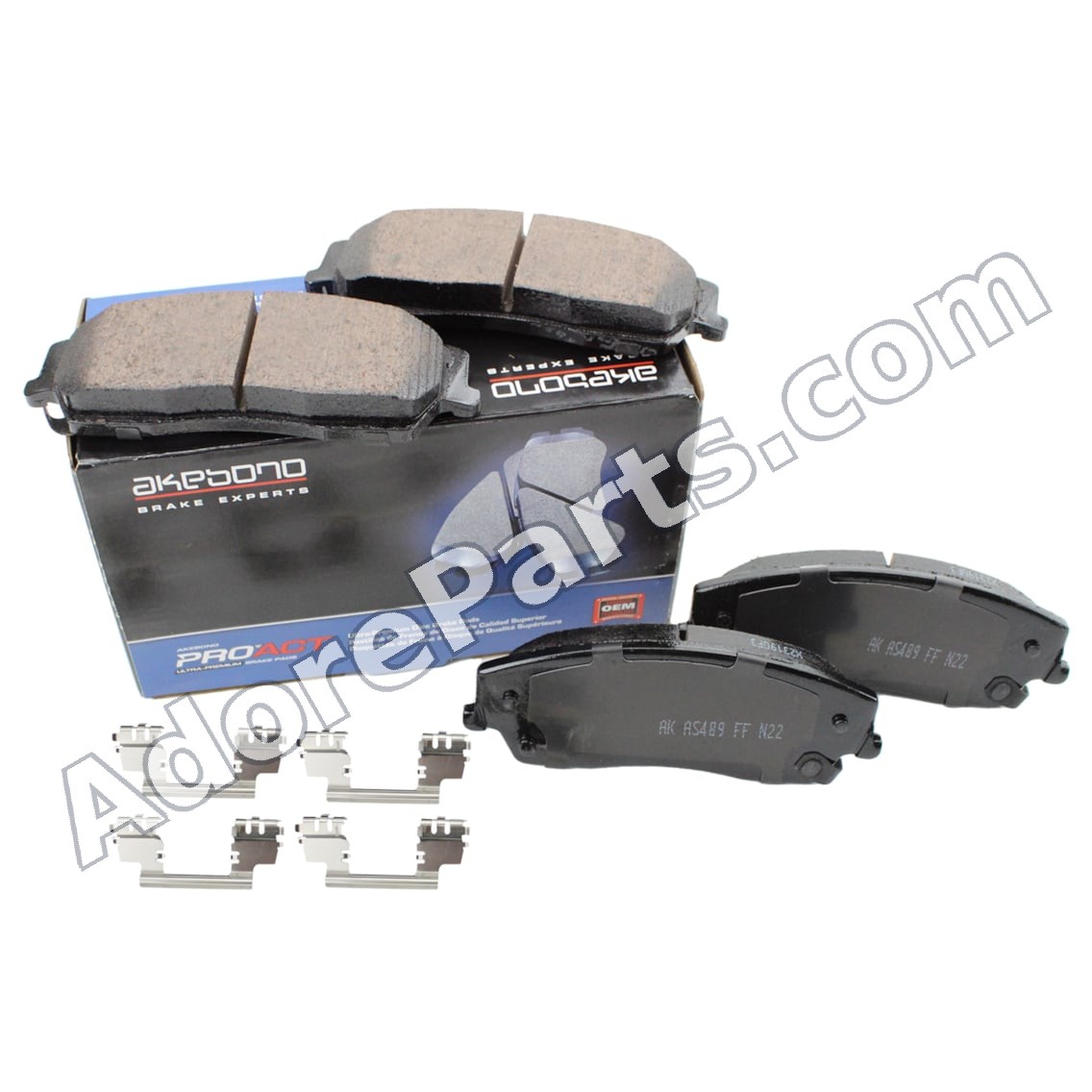 Akebono ProACT ACT1056 Ceramic Brake Pad Set — Front (Charger/Challenger/300/Magnum Base)