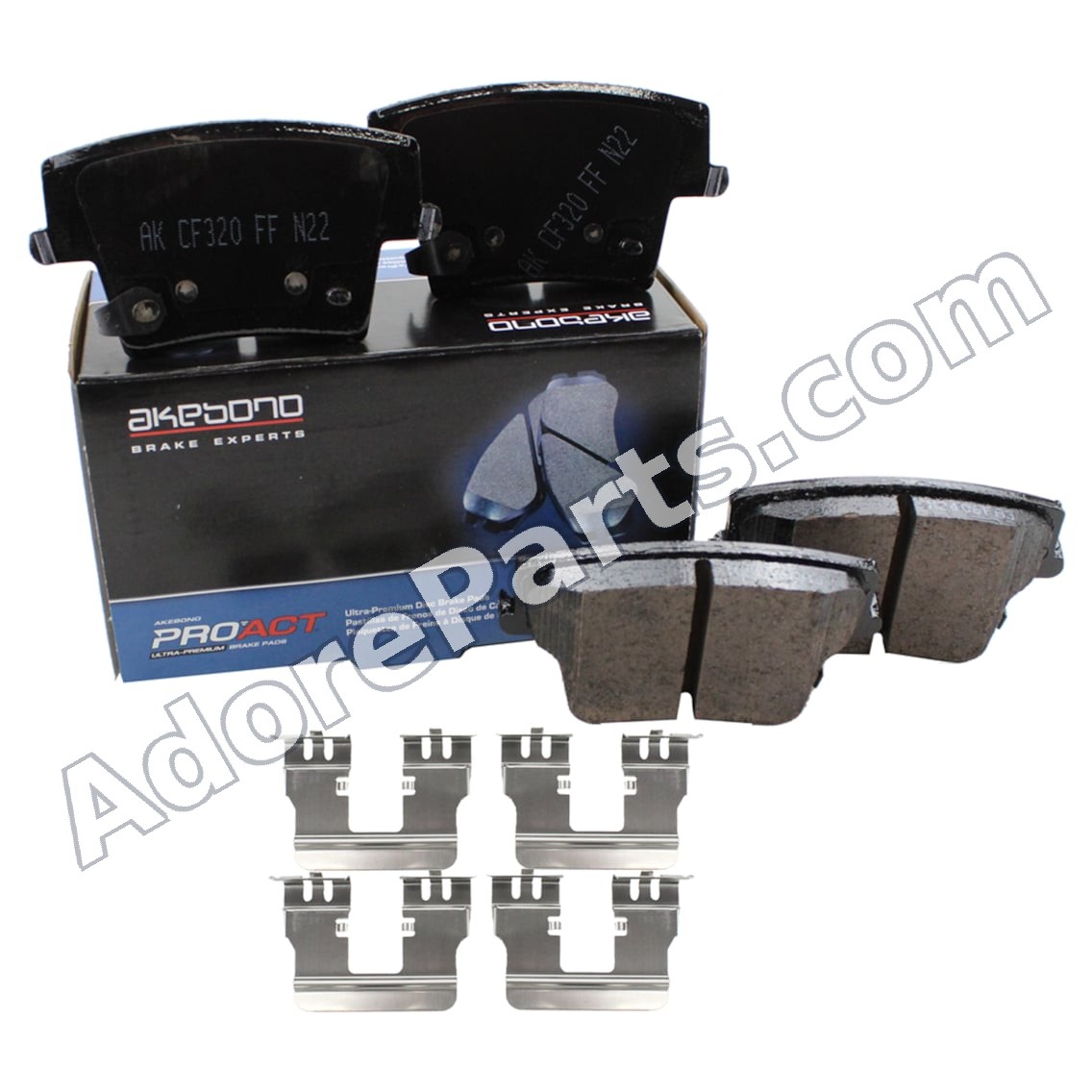Akebono ProACT ACT1057 Ceramic Brake Pad Set — Rear (Charger/Challenger/300/Magnum incl perf V8)