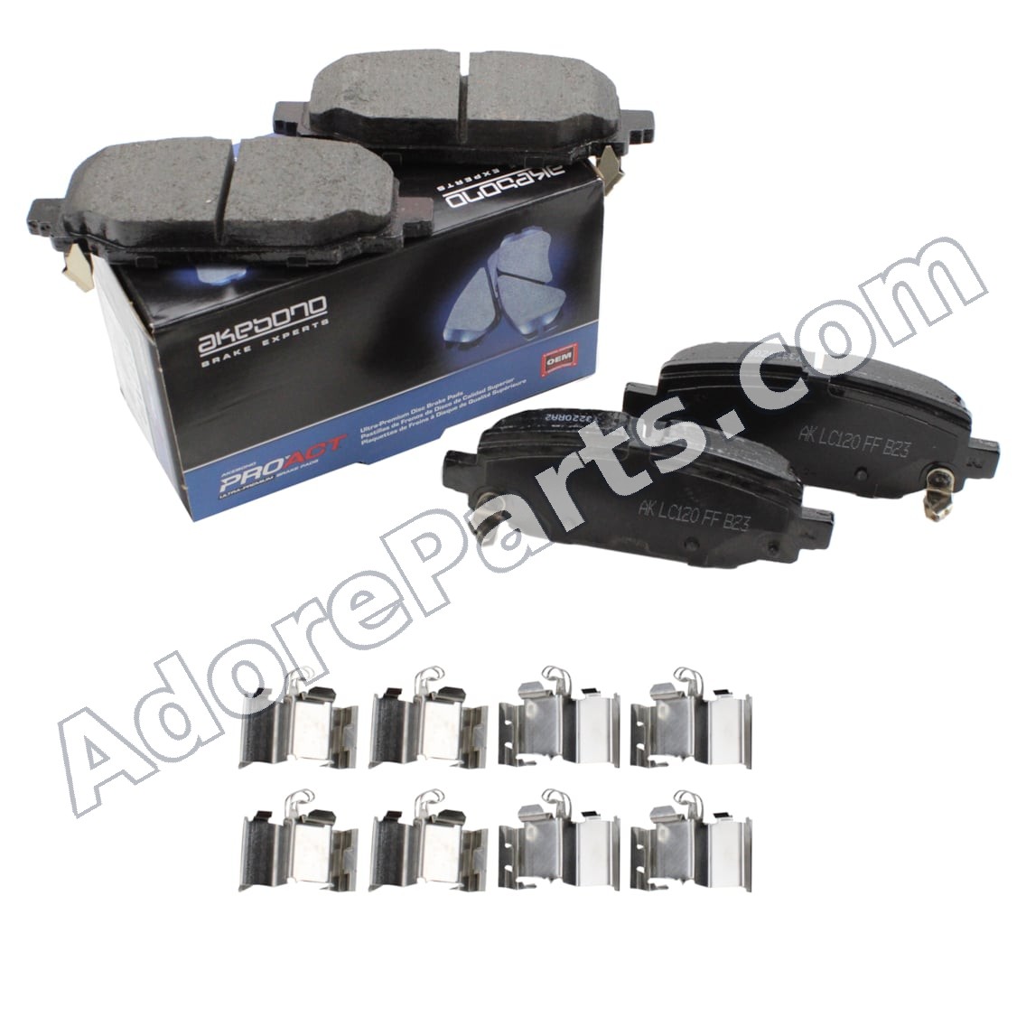 Akebono ProACT Ceramic Rear Brake Pad Set ACT2172 — Jeep Wrangler JL / Gladiator