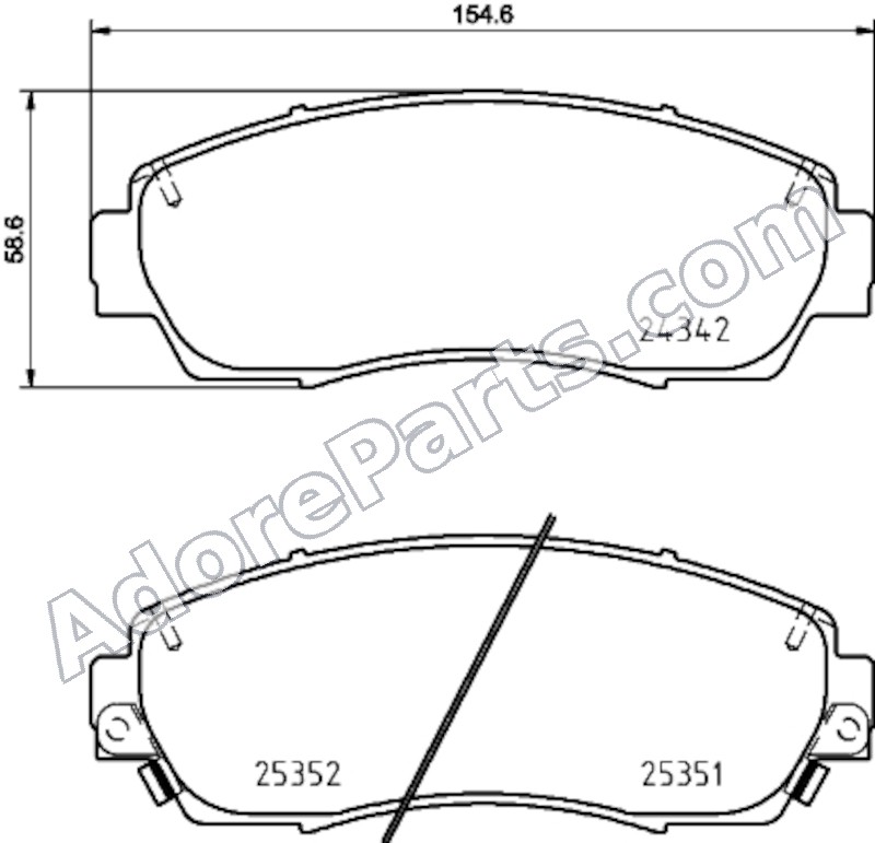 Pagid 355035171 Ceramic Brake Pad Set - Front