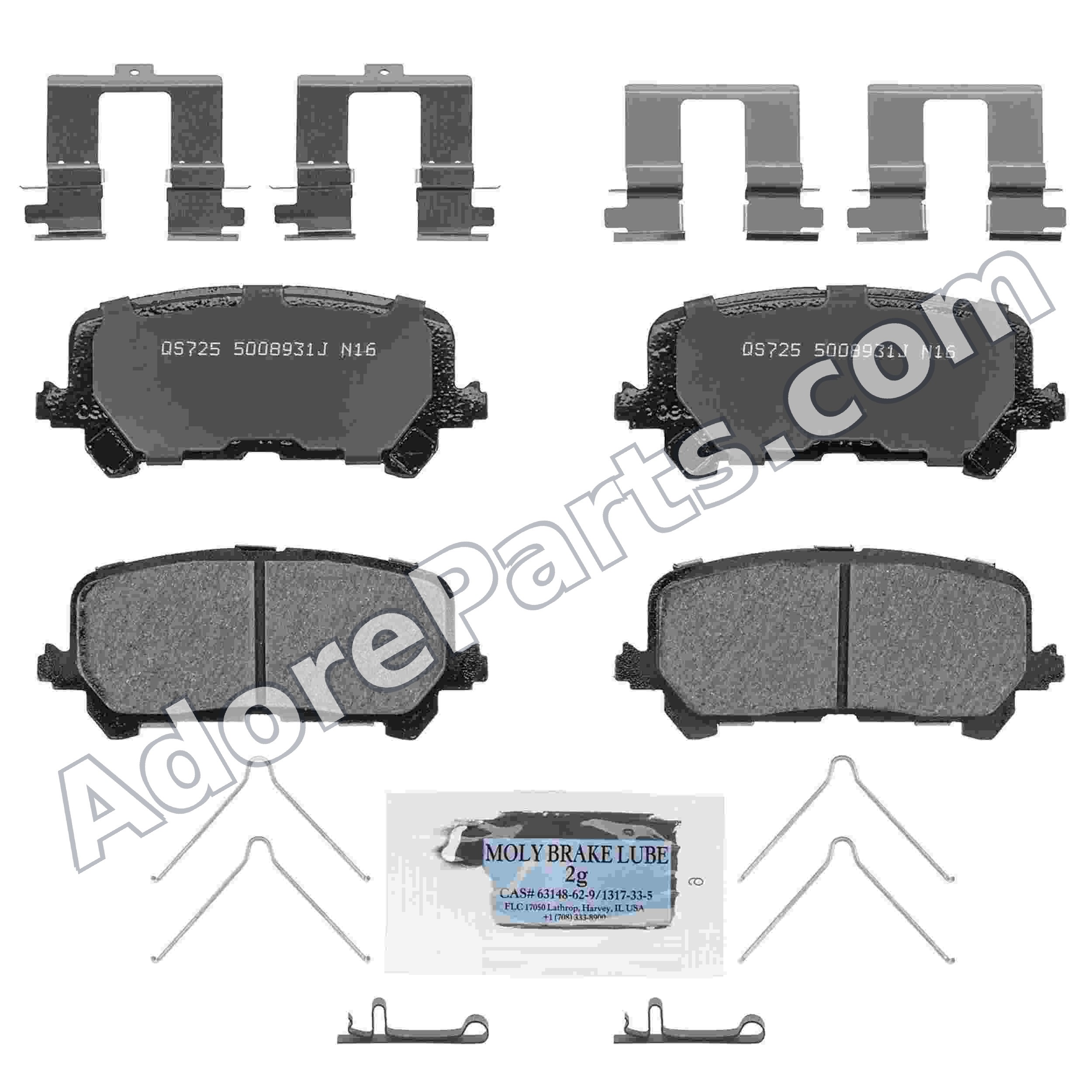Wagner ZD1724 Ceramic Brake Pad Set - Rear