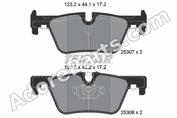 Textar 2530701 Rear Brake Pad Set