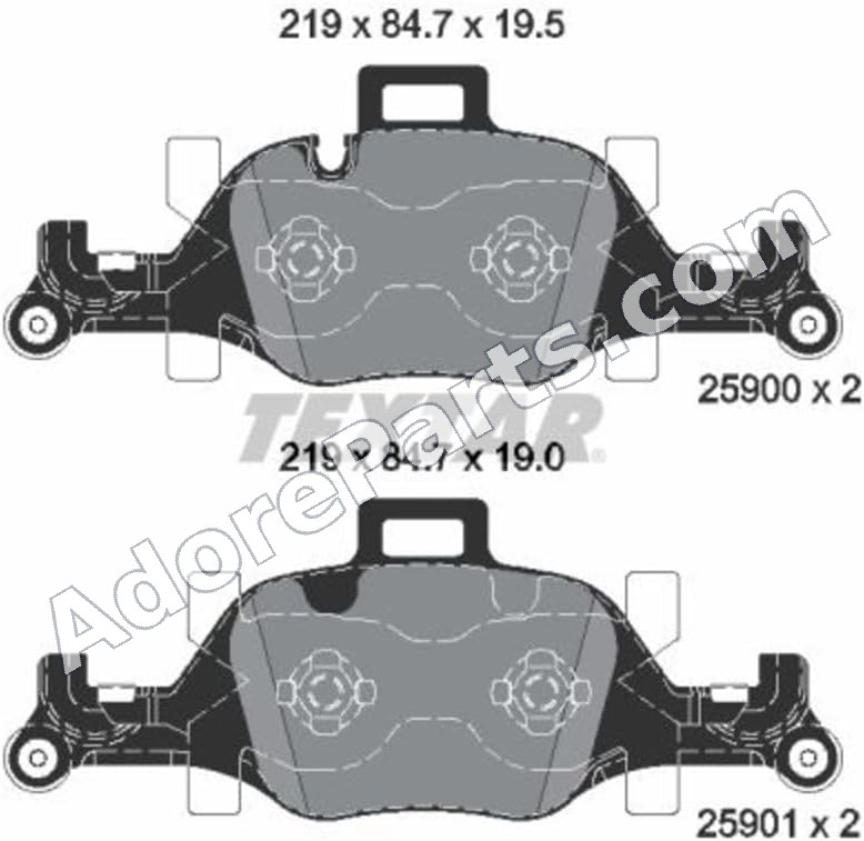 Textar 2590001 Front Brake Pad Set