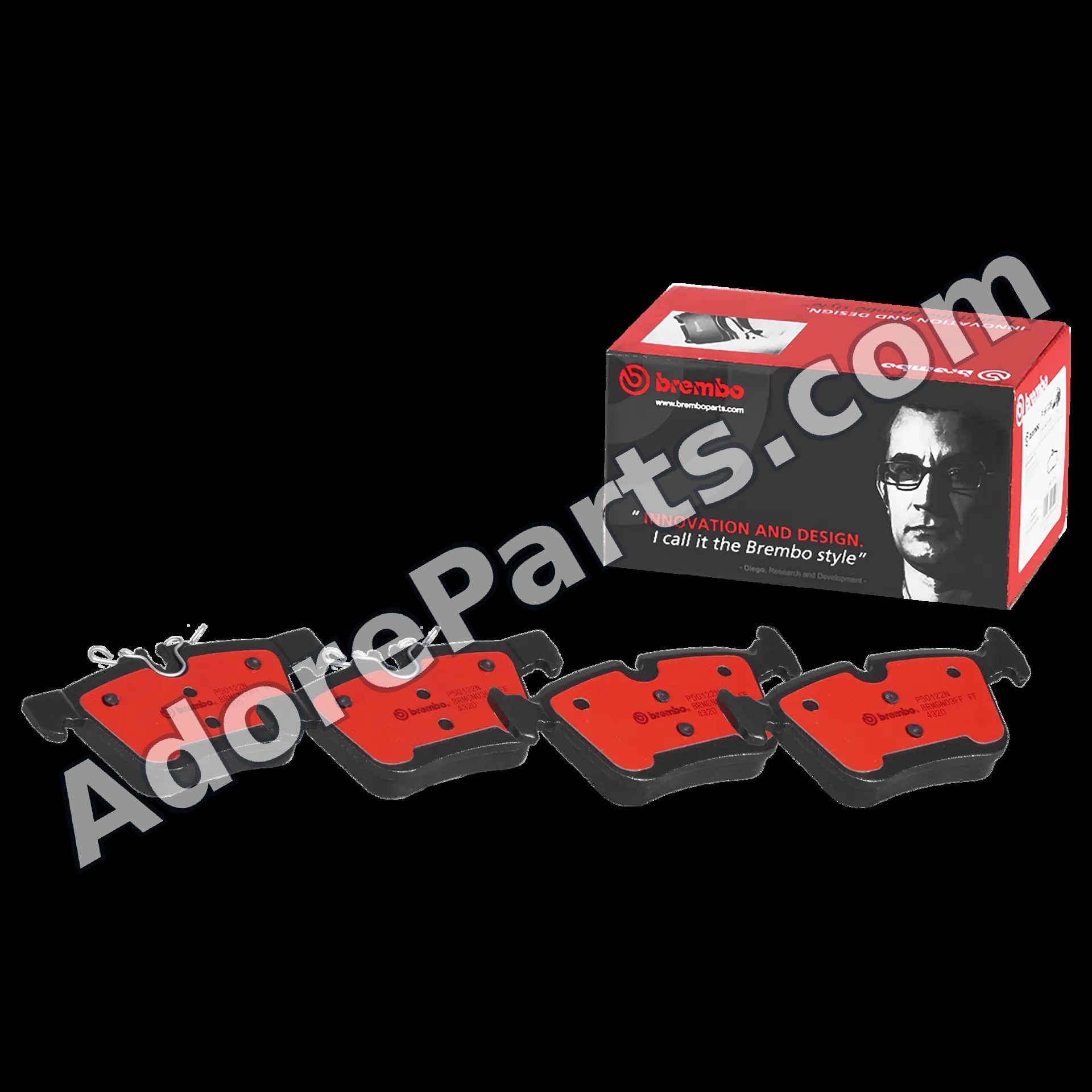 Brembo PRIME Ceramic Rear Brake Pads — Mercedes-Benz W205 C-Class (Teves Caliper)
