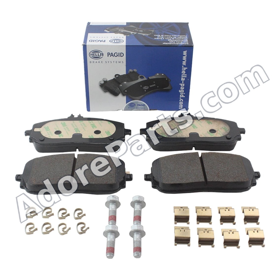 Pagid Hella Low-Met Front Brake Pads — Mercedes-Benz MFA2 (A220/CLA250/GLA250/GLB250/EQB) + GLE350