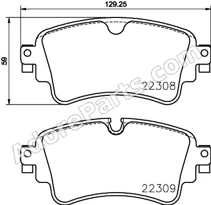 Brembo PRIME Ceramic Rear Brake Pads P85154N — Audi B9/C8 (A4-A8/Q5/Q7/S-SQ/RS5)