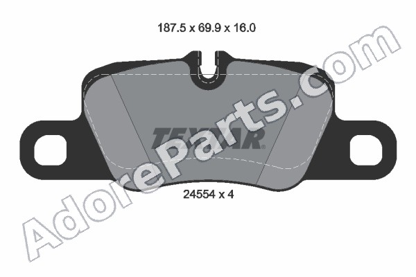 Textar OEM Rear Brake Pads 2455402 — Porsche Panamera / 911 991 / Cayenne 957 Turbo S