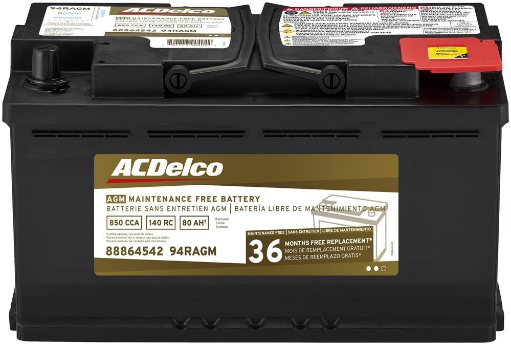 A.C. Delco 94RAGM (Batteries) AGM Automotive BCI Group 94R Battery