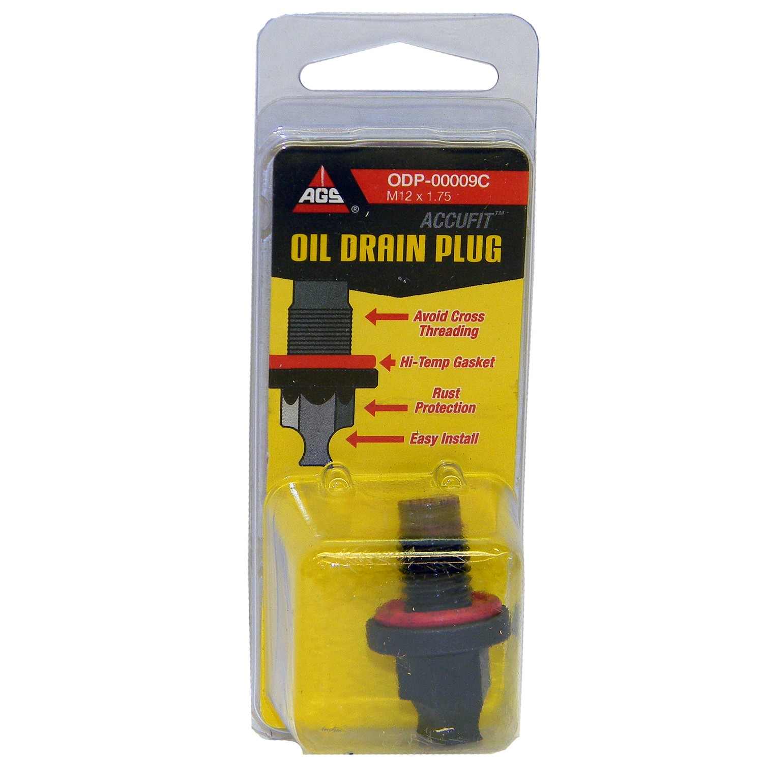 AGS Brake Lines M12 X 1.75 Univ Style Oil Drain Plug