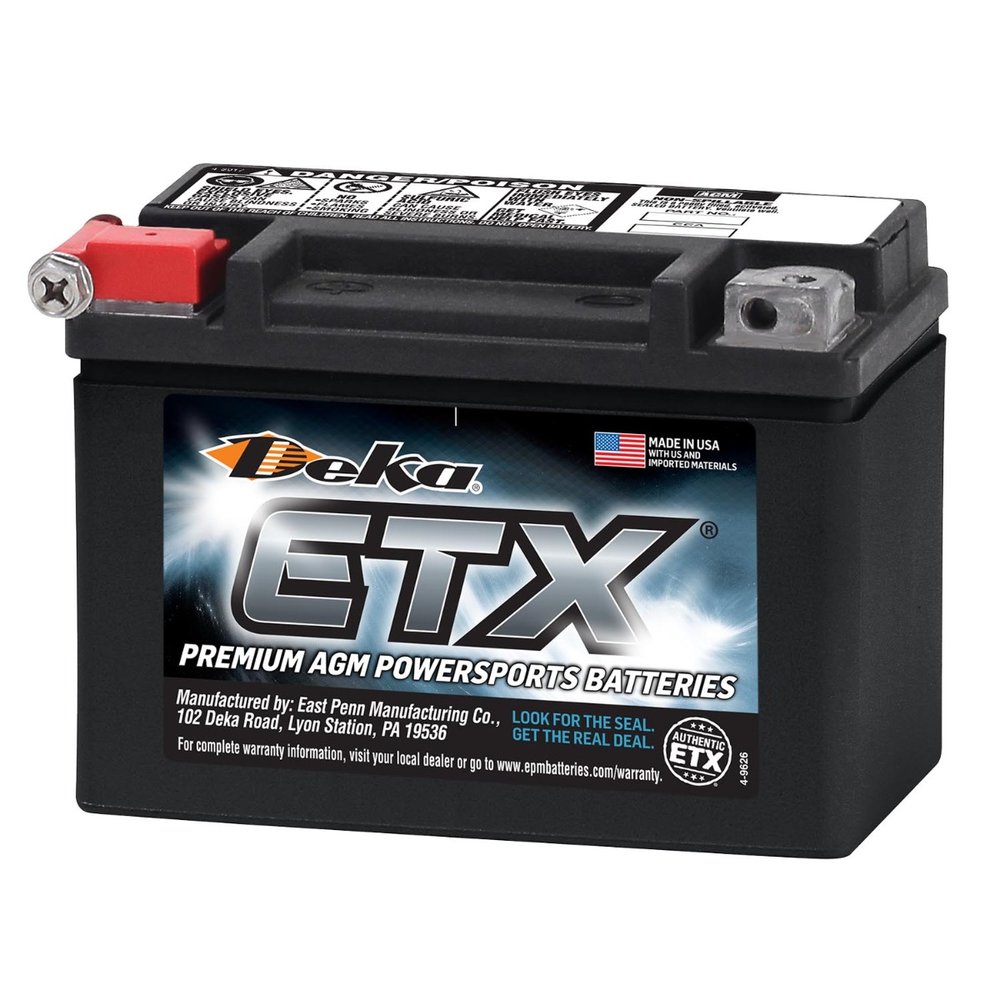 Deka Battery ETX9 (Batteries) 12 Volt Premium AGM Powersports Battery