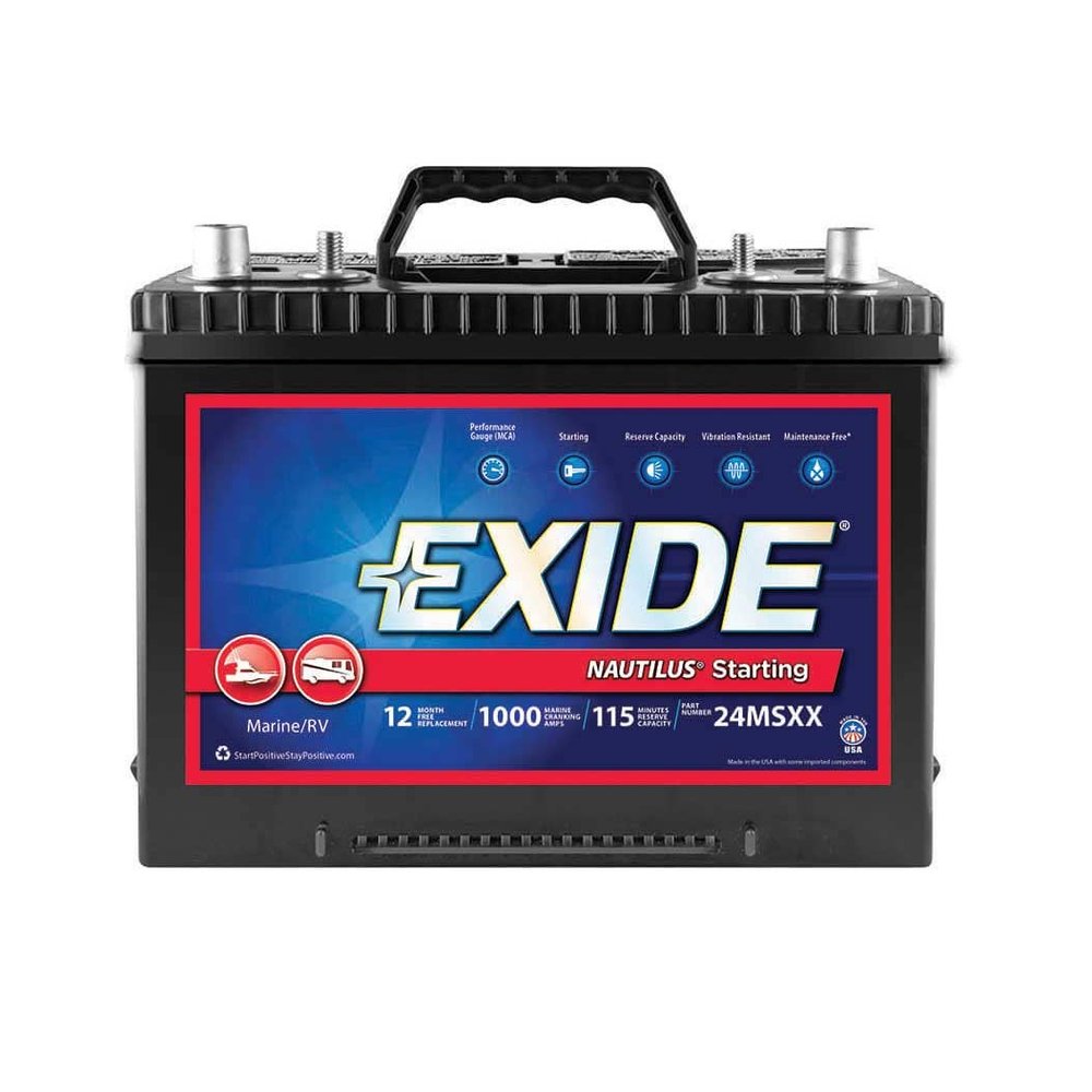 Exide Battery 24MSXX (Batteries) Exide Marine &amp; RV Battery