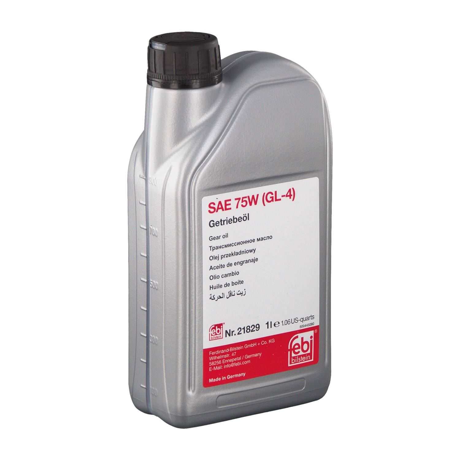 Febi 21829 (Manual Trans Fluid) Gear Oil SAE 75W (GL-4)