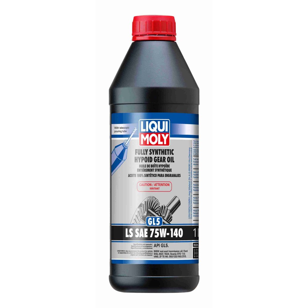 Liqui Moly 20042 Fully Synthetic Hypoid Gear Oil (GL5) LS SAE 75W-140