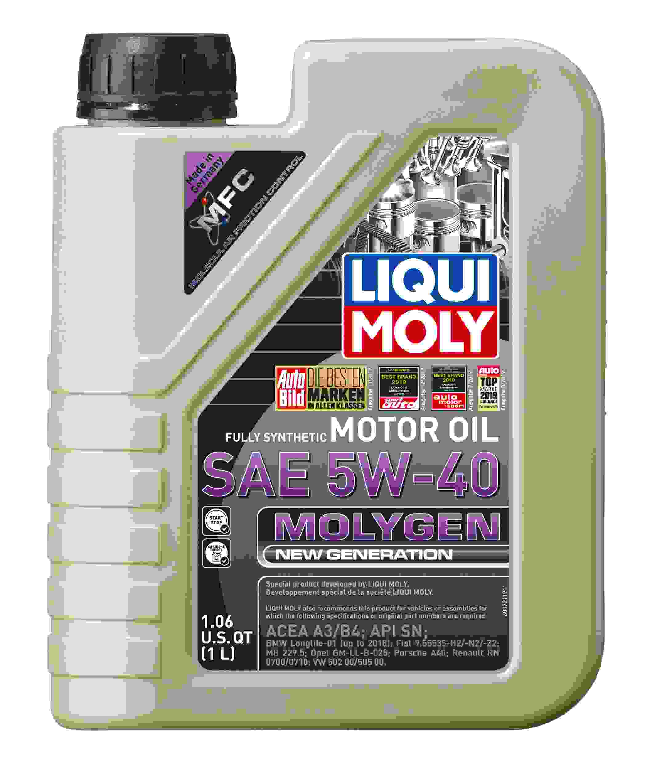 Liqui Moly 20230 (Engine Oils) Molygen New Generation SAE 5W-40