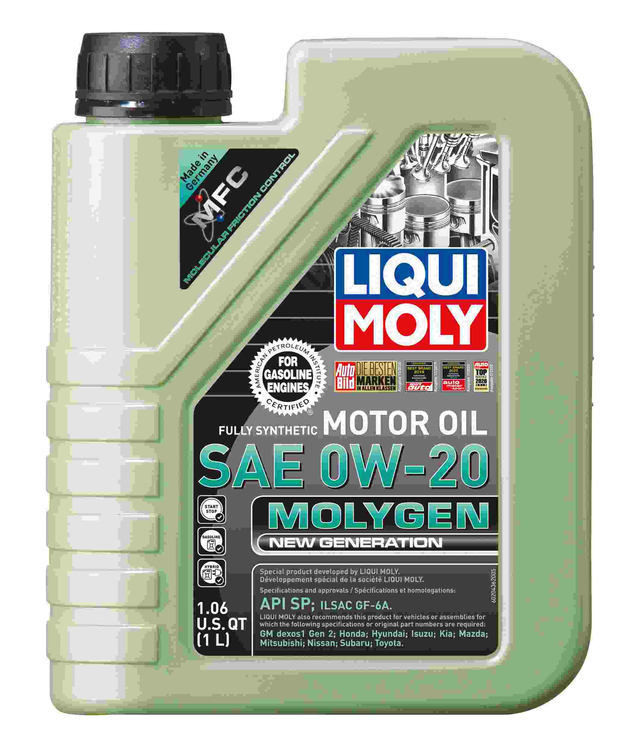Liqui Moly 20436 (Engine Oils) Molygen New Generation SAE 0W-20