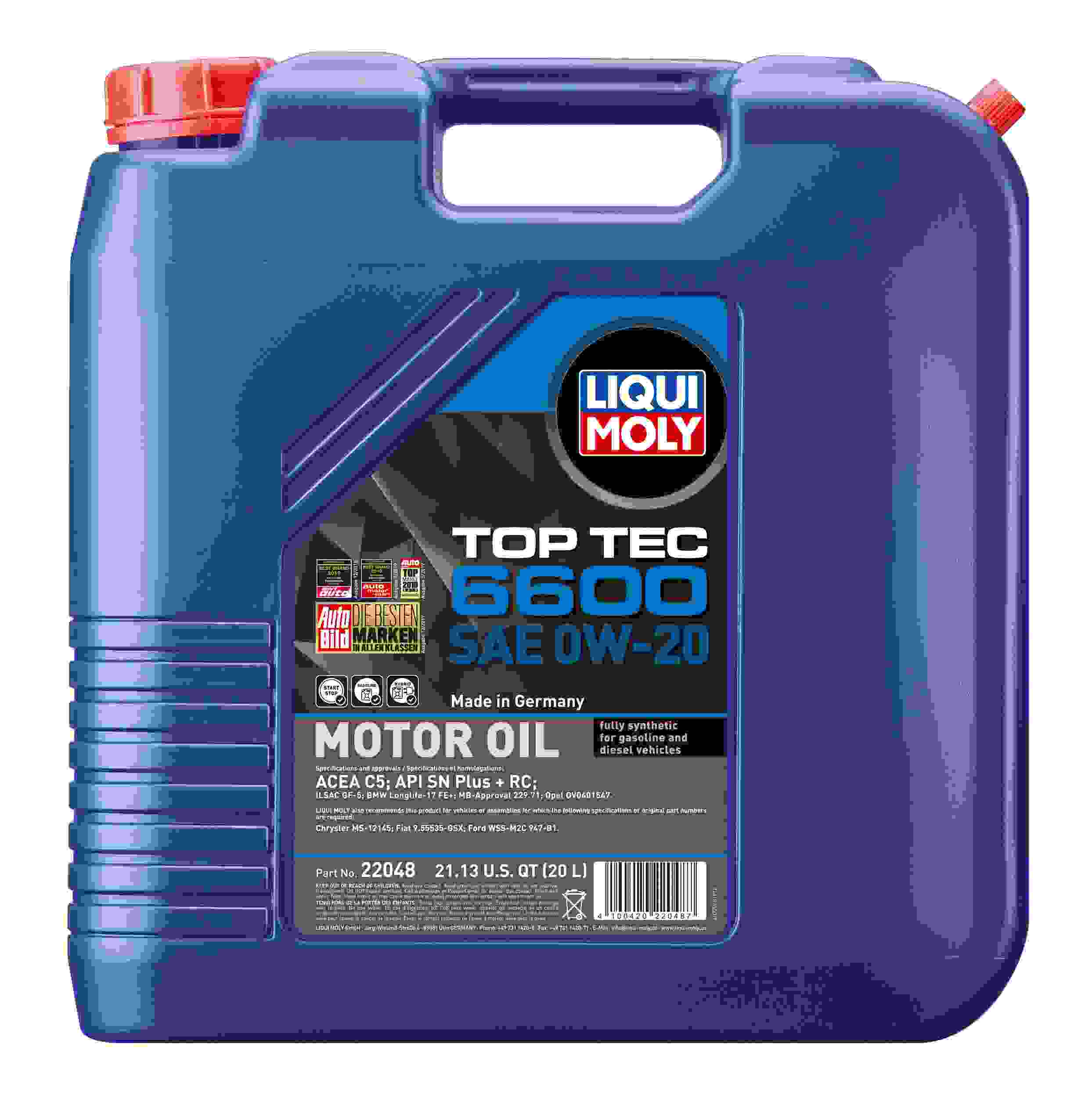 Liqui Moly 22048 (Engine Oils) Top Tec 6600 SAE 0W-20