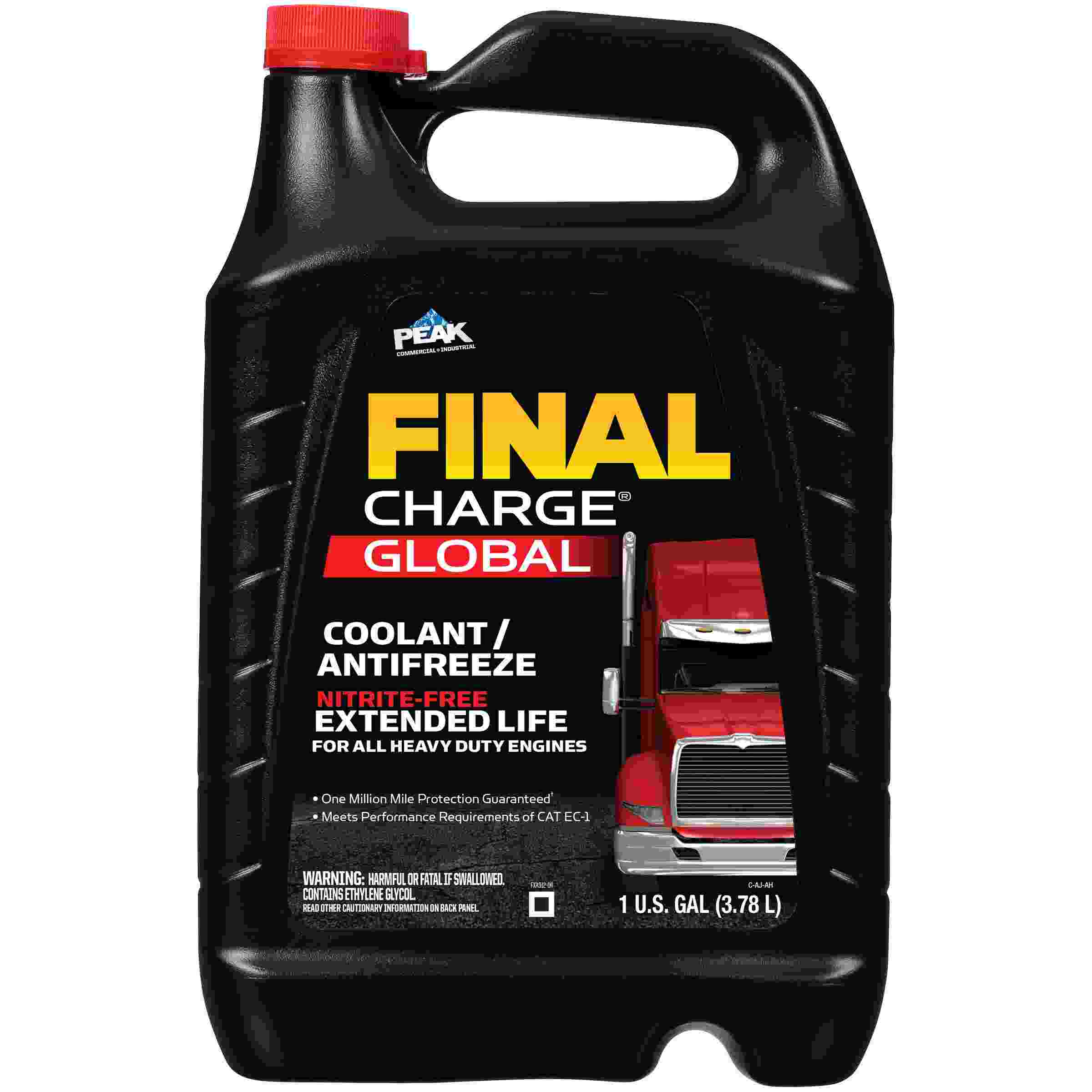 Peak Products FXA0B3 (Coolant / Antifreeze) Final Charge Diesel Red Af 1 Gal