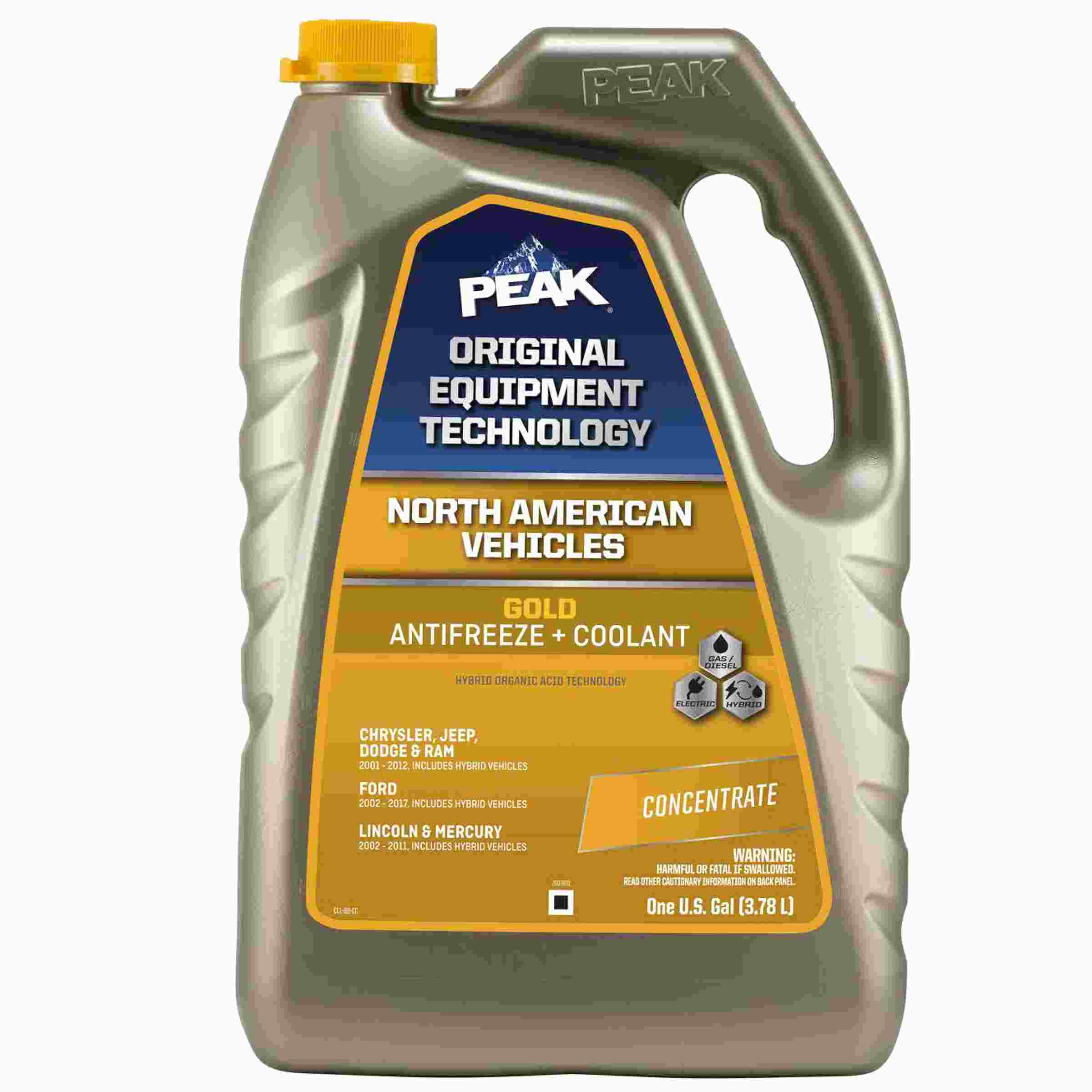 Peak Products NAG0B3 (Coolant / Antifreeze) Peak Oet North American Gold 6/1 Af
