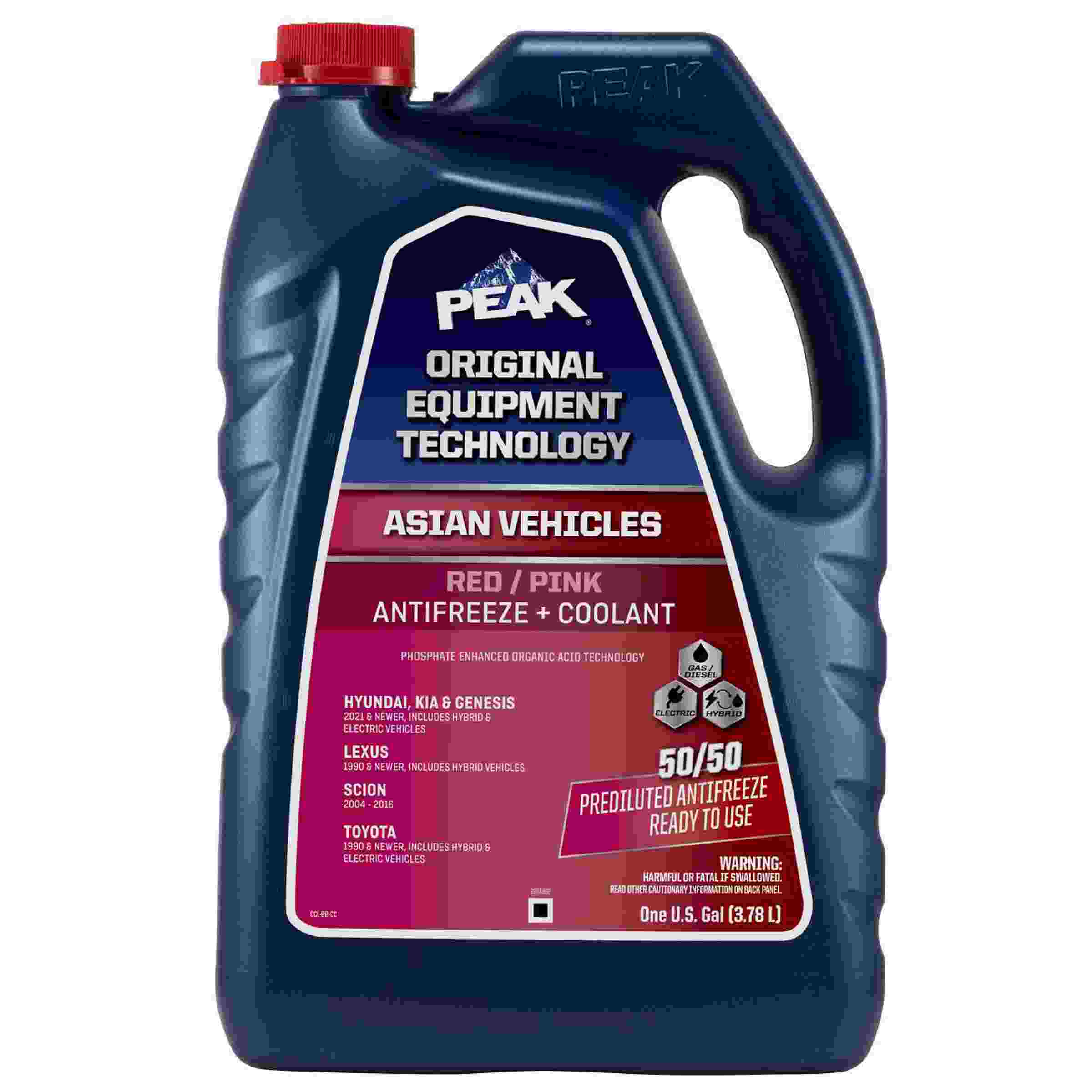 Peak Products PARB53 (Coolant / Antifreeze) Peak Asian Red-Pink 50/50