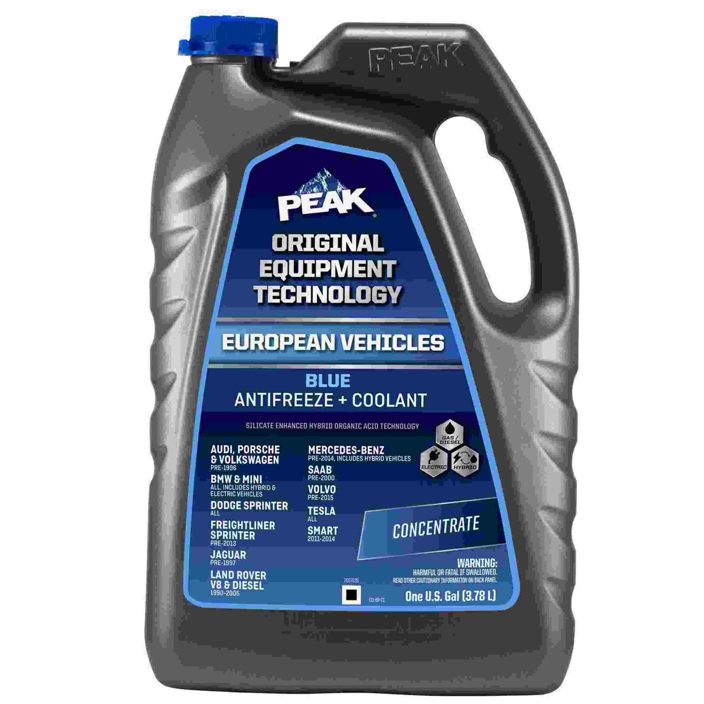 Peak Products PEB0B3 (Coolant / Antifreeze) Peak Euro Blue Full Strength