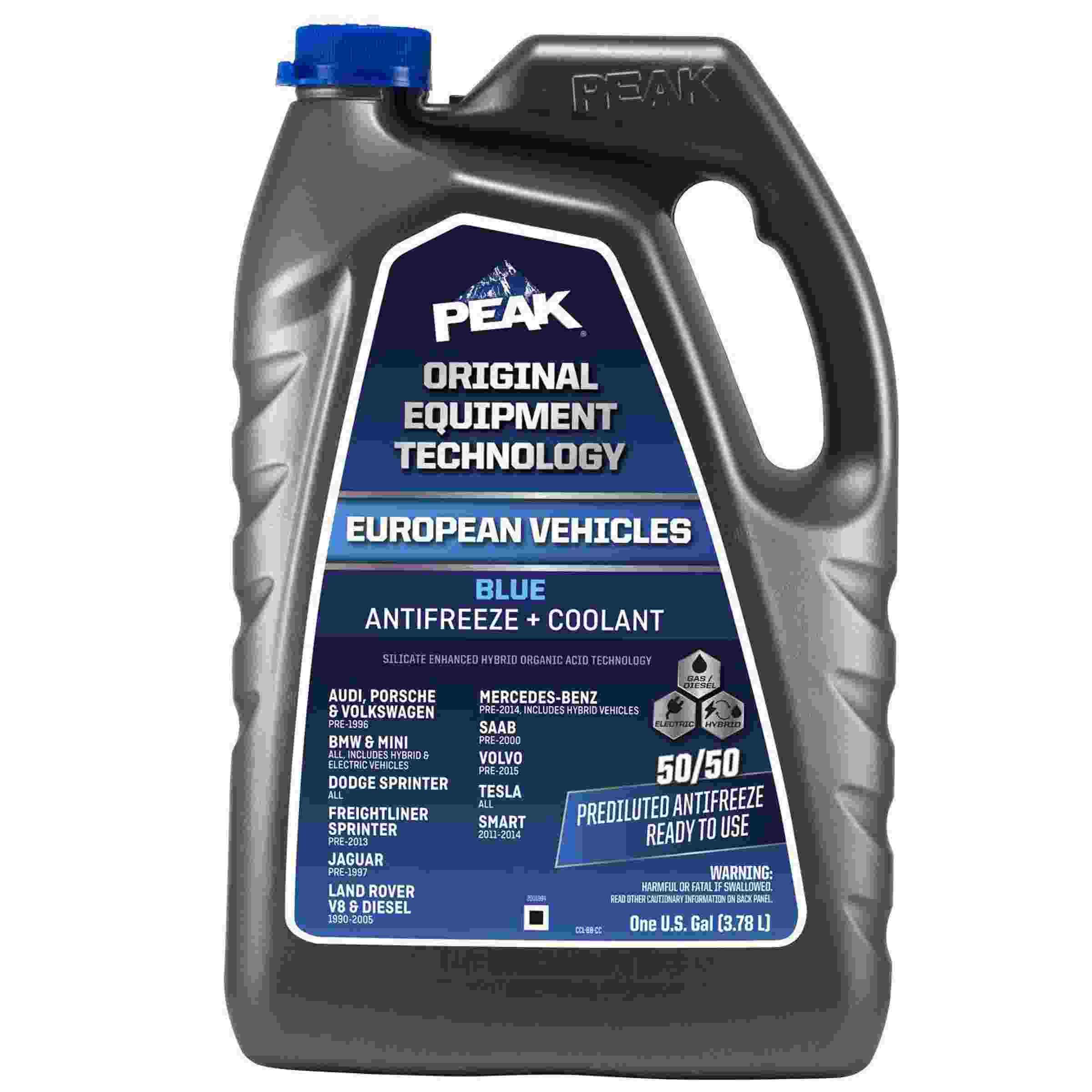 Peak Products PEBB53 (Coolant / Antifreeze) Peak Oet Euro Blue 50/50 Antifreeze
