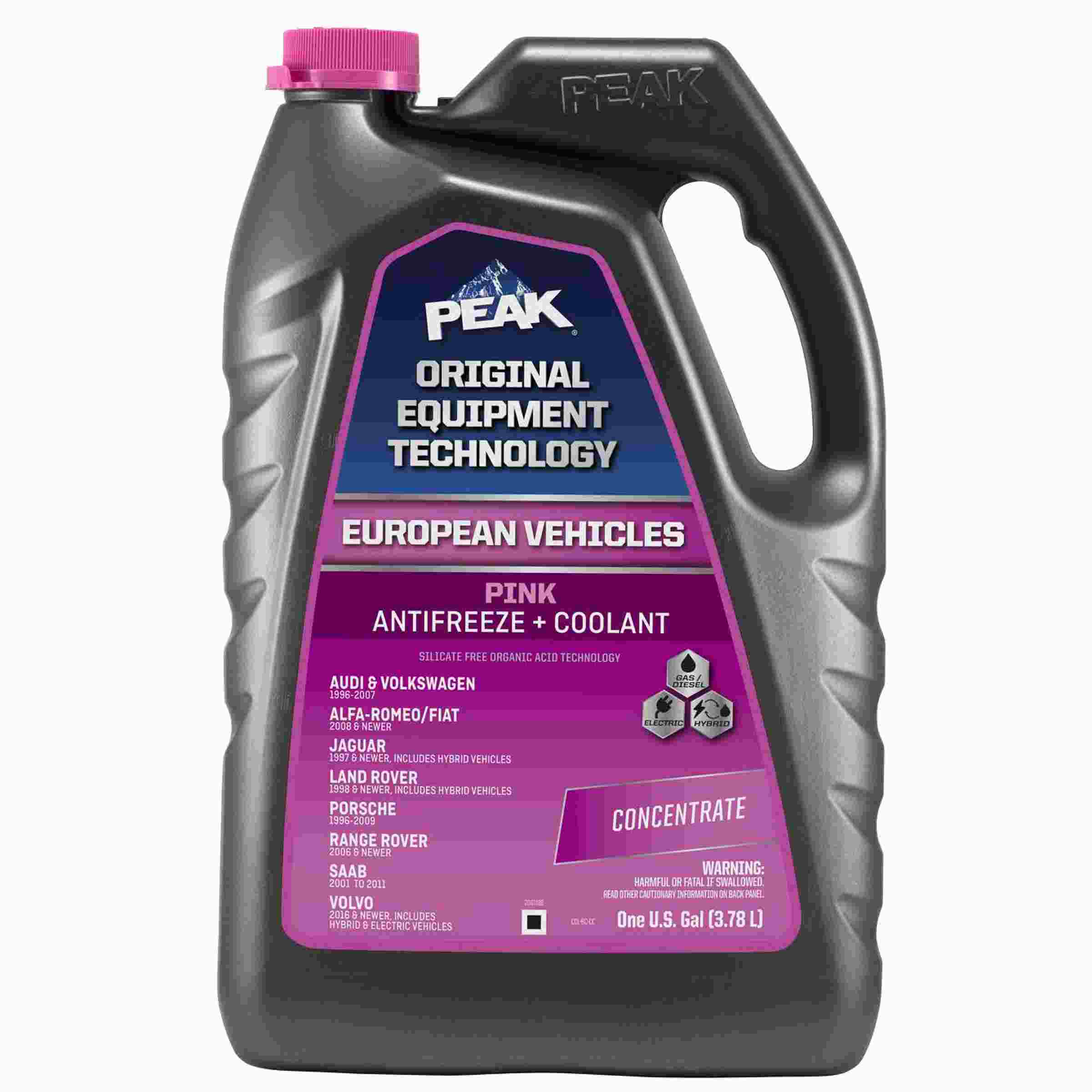 Peak Products PEP0B3 (Coolant / Antifreeze) Peak Pink Euro Vehicles Antifreeze Cool