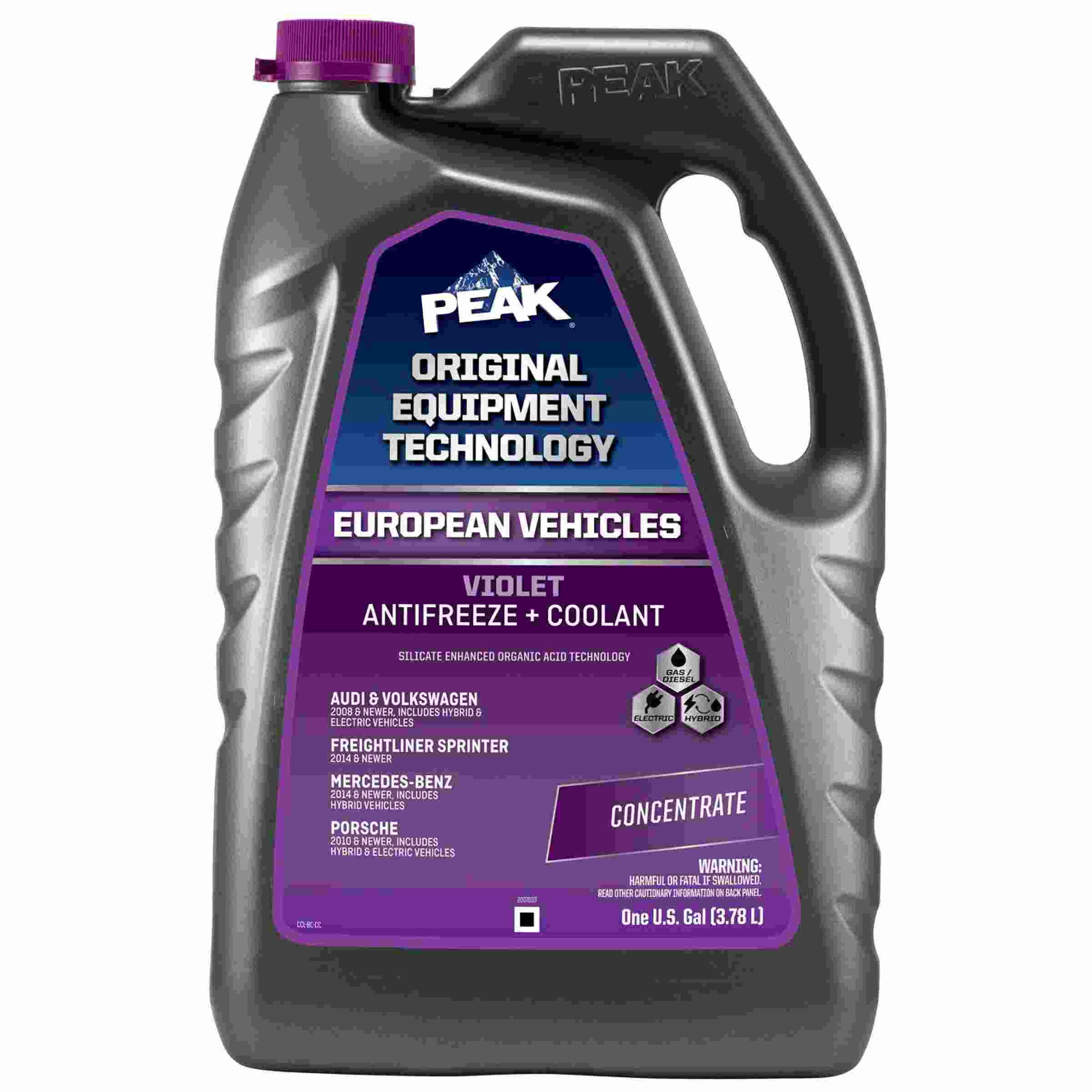 Peak Products PEV0B3 (Coolant / Antifreeze) Peak Euro Violet Full Strength