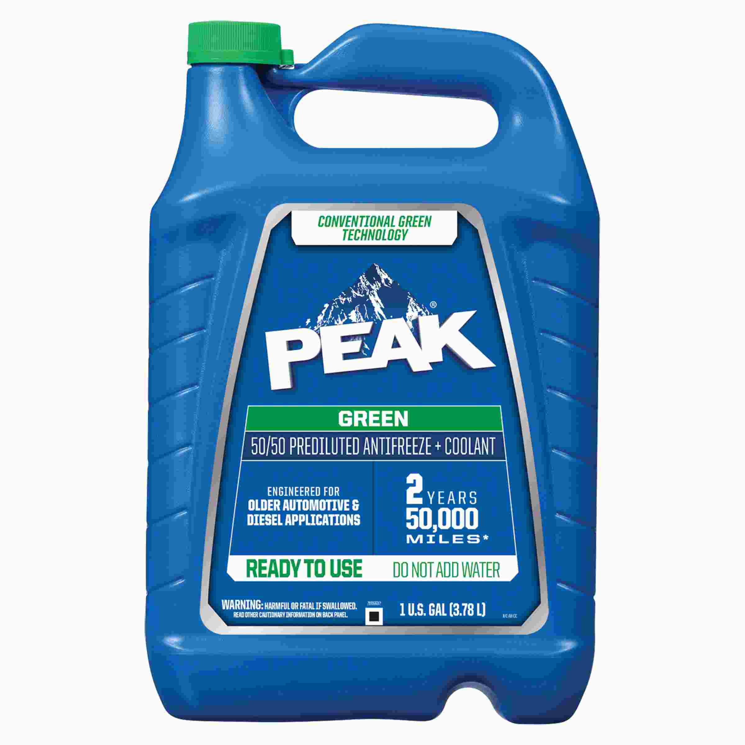 Peak Products RUAB53 (Coolant / Antifreeze) Ready Use Green 50/50 Prediluted 1 Gal