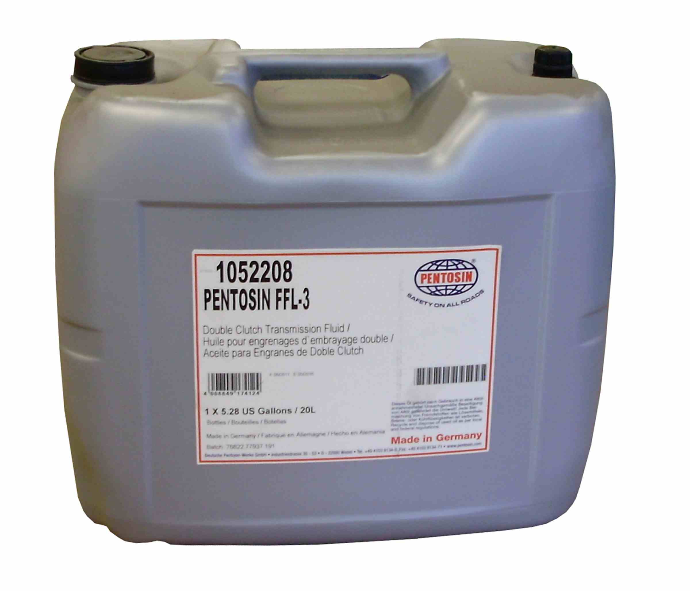 Pentosin 1052208 (Dual Clutch Trans Fluid) Pentosin FFL3 Double Clutch Transmission Fluid for Porsche PDK transmissions.