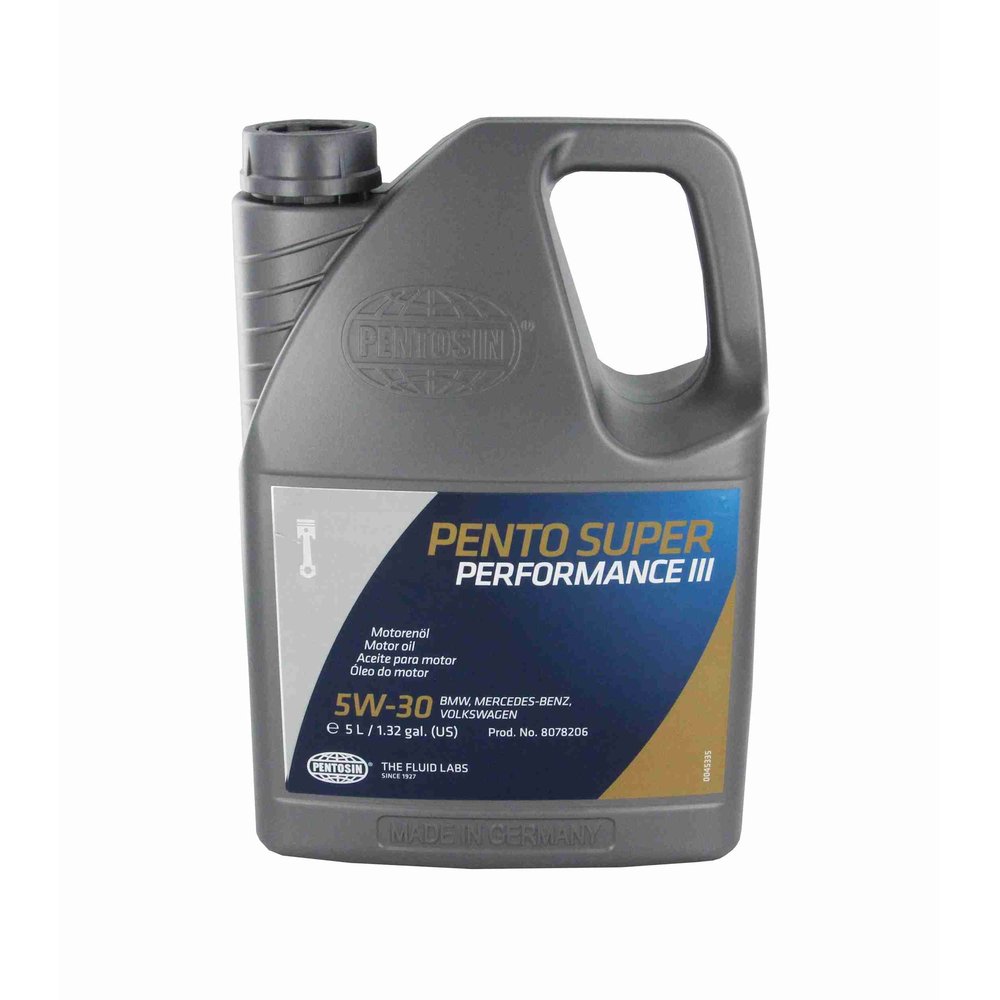 Pentosin 8078206 Pentosin SP III 5W-30 Synthetic Motor Oil exceeds API SM,CF; ACEA A3,B3,B4,C3.