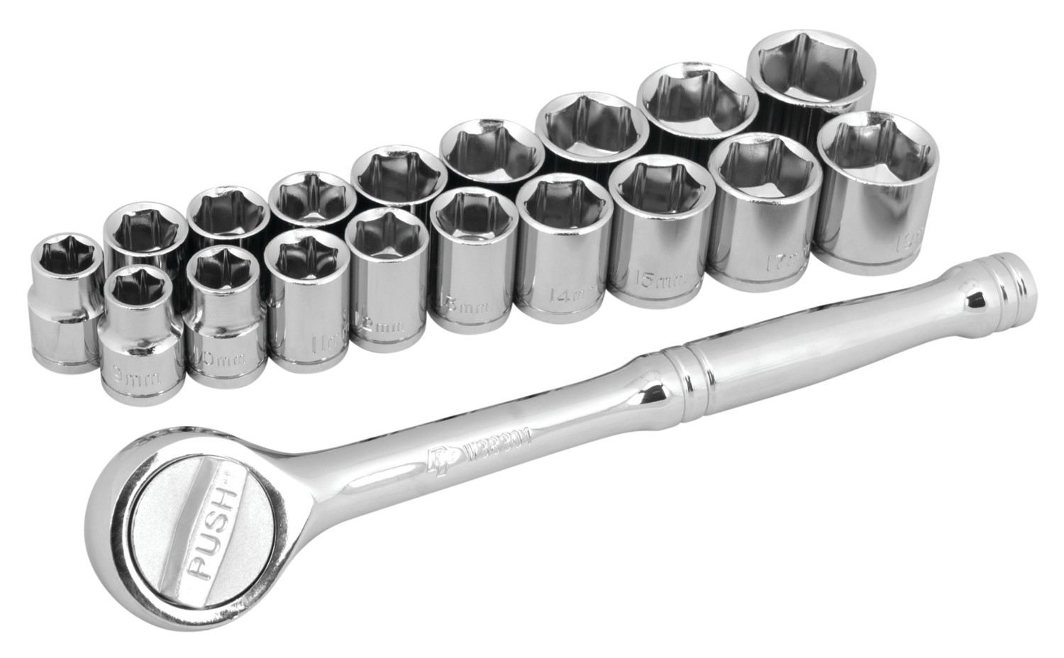 Wilmar Hand Tools 19-Pc 3/8 In Dr. Socket Set