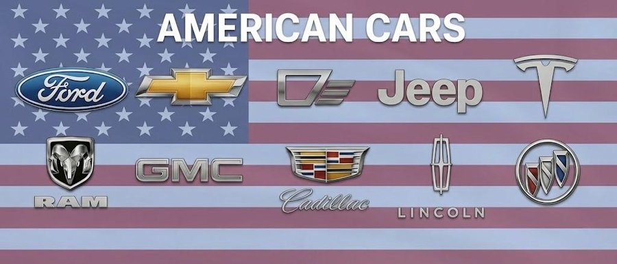 American Cars — Ford, Chevrolet, Cadillac, Jeep, Tesla, RAM, GMC, Lincoln, Buick