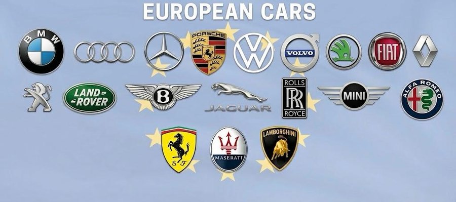 European Cars — BMW, Mercedes, Audi, Volkswagen, Porsche, Volvo